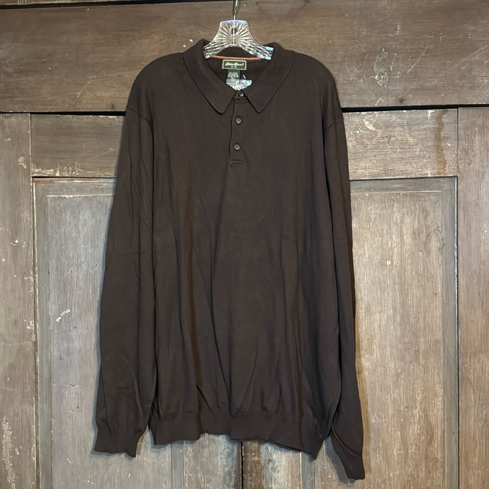 Early Y2K cashmere blend collared mens EDDIE BAUER 3XLT sweater